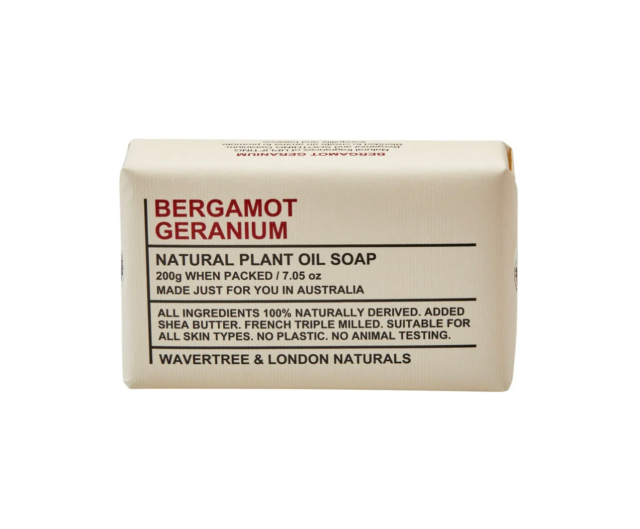 SOAPS | WAVERTREE & LONDON NATURALS | BERGAMOT & GERANIUM